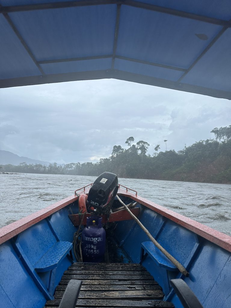 Bateau sur une rivière d'Amazonie