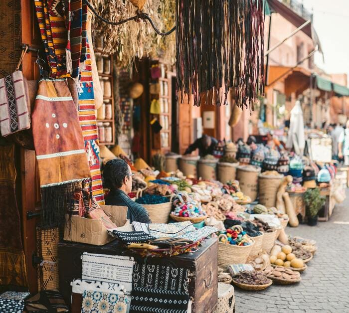 Souk de la ville de Marrakech