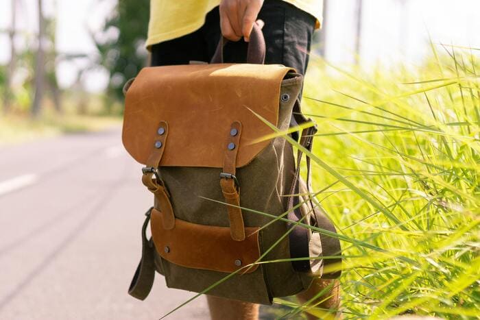 Sac à dos de voyage en cuir