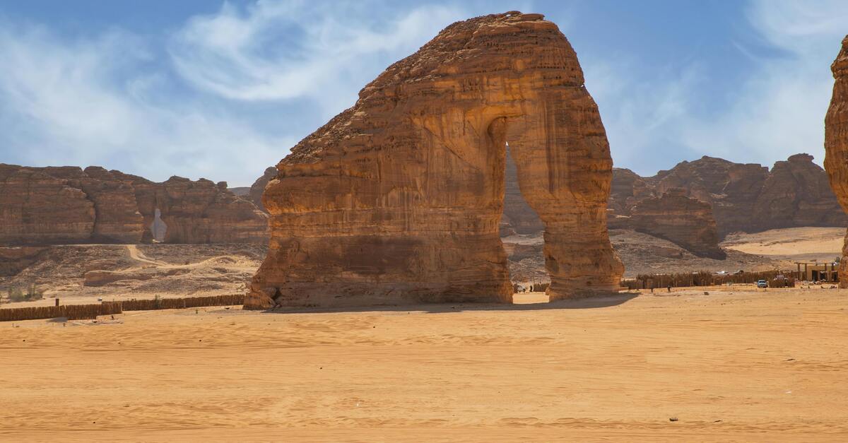 Elephant rock dans le désert de Al Ula
